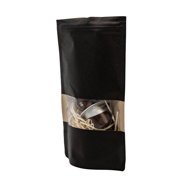 Sofort lieferbar 100x Standbodenbeutel mit Fenster Schwarz 11x18,5cm