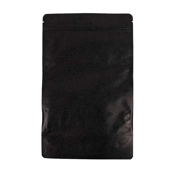 Sofort lieferbar 100x Standbodenbeutel mit Fenster Schwarz 18x29cm