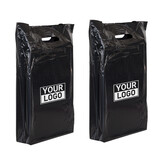 Plastiktüten bedrucken 45x50+2x4cm Schwarz