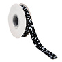 Farbband Satin Schwarz Dots SMALL (20mm x 25m)