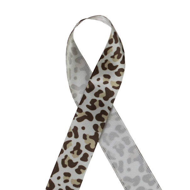 Sofort lieferbar Farbband Satin Leopard SMALL (20mm x 25m)