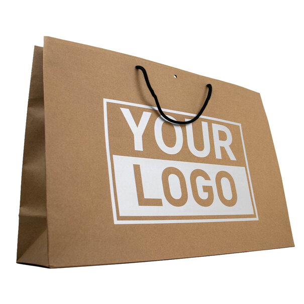 Lieferzeit ca.10 Werktage Geschenktüten bedrucken Braun Extra groß