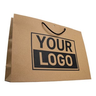 Geschenktüten bedrucken Braun Extra groß