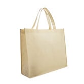 10x Shopper Beige Non Woven 42x12x35cm