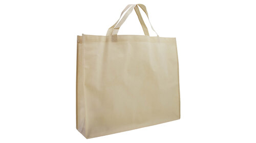 10x Shopper Beige non woven 54x14x45cm