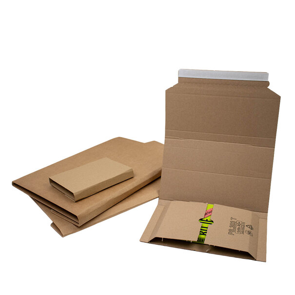 Sofort lieferbar 25x Buchverpackung 245x165x20-70mm