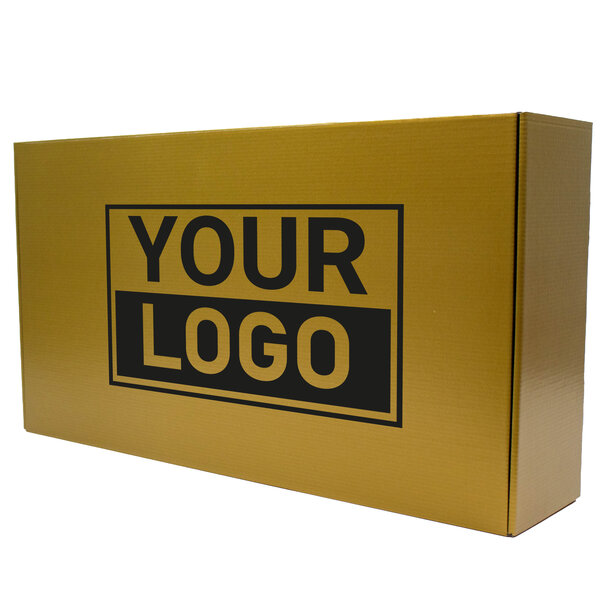 Lieferzeit ca.10 Werktage Postkartons bedrucken Gold 610x329x135mm