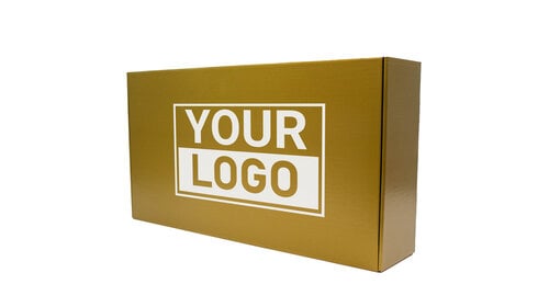 Postkartons bedrucken Gold 610x329x135mm