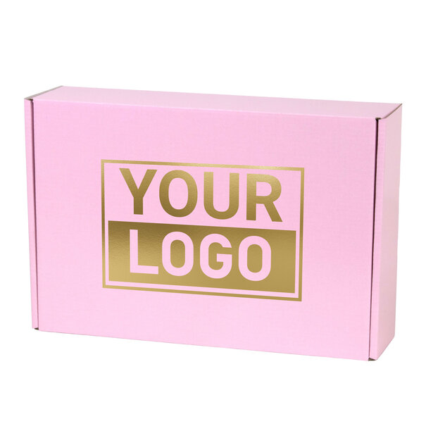 Lieferzeit ca.10 Werktage Postkartons bedrucken Pink Lavender 280x190x75mm