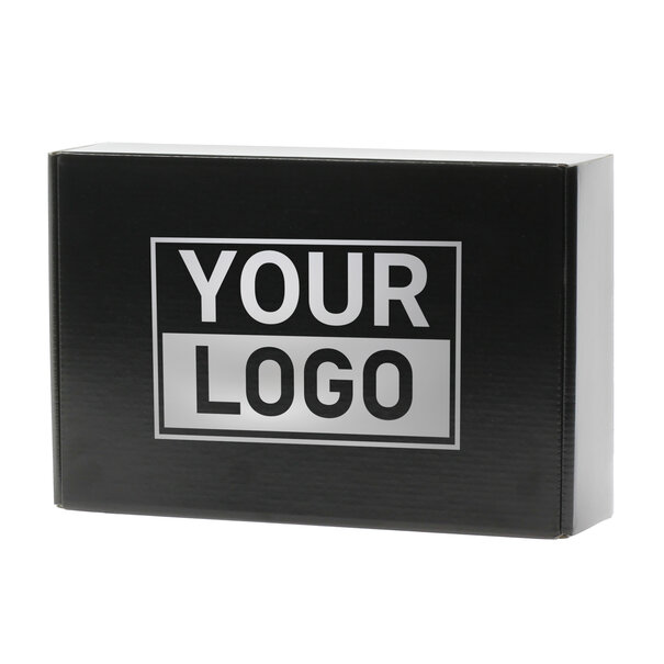 Lieferzeit ca.10 Werktage Postkartons bedrucken Schwarz 280x190x75mm