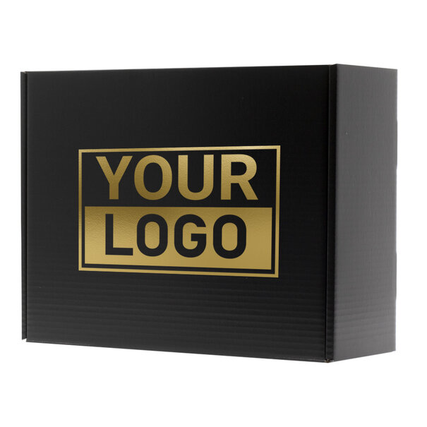 Lieferzeit ca.10 Werktage Postkartons bedrucken Schwarz 380x300x140mm