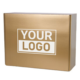 Briefkartons bedrucken Gold 380x300x140mm