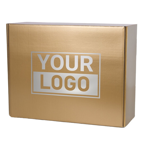 Lieferzeit ca.10 Werktage Briefkartons bedrucken Gold 380x300x140mm