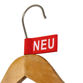 50x Kleidungsetiketten 3x6cm - NEU rot