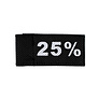 50x Kleidungsetiketten 3x6cm - 25% schwarz