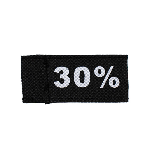 Sofort lieferbar 50x Kleidungsetiketten 3x6cm - 30% schwarz