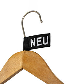 50x Kleidungsetiketten 3x6cm - NEU schwarz