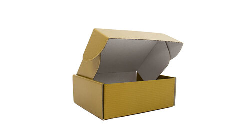 25x Postkartons Gold 160x130x90mm