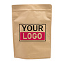 Standbodenbeutel bedrucken - Braun 25x34cm