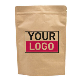 Standbodenbeutel bedrucken - Braun 21x31cm