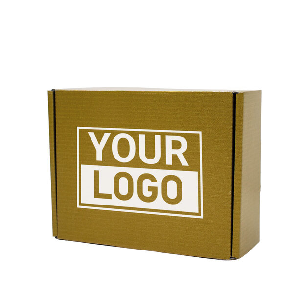 Lieferzeit ca.10 Werktage Postkartons bedrucken Gold 160x130x90mm