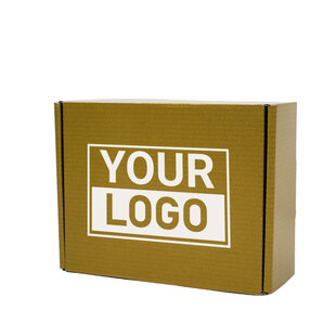 Postkartons bedrucken Gold 160x130x60mm