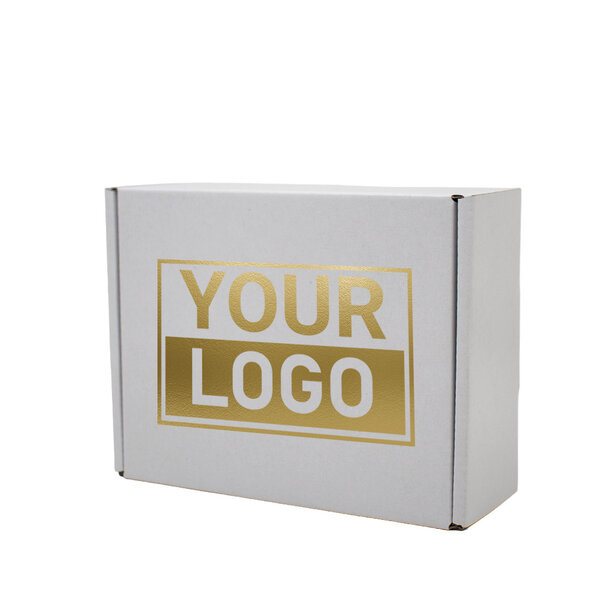 Lieferzeit ca.10 Werktage Postkartons bedrucken Weiß 160x130x60mm