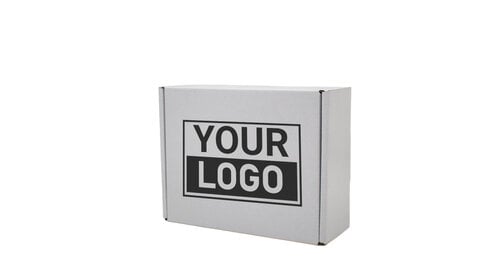 Postkartons bedrucken Weiß 160x30x90mm