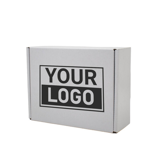 Lieferzeit ca.10 Werktage Postkartons bedrucken Weiß 160x30x90mm