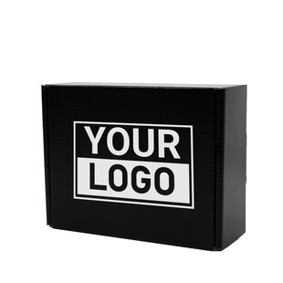 Postkartons bedrucken Schwarz 160x30x90mm