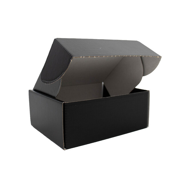 Lieferzeit ca.10 Werktage Postkartons bedrucken Schwarz 160x30x90mm