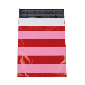 100x Versandtaschen Stripes Pink Medium