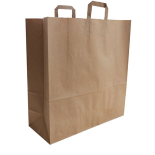 50x Budget Taschen Braun breiter Boden  XXL