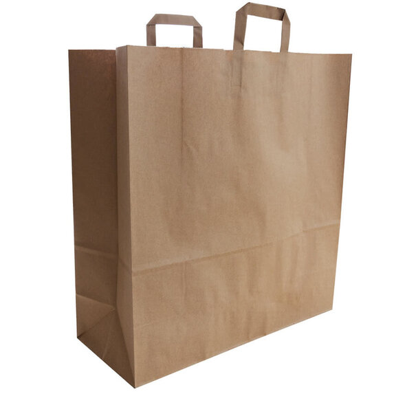 Sofort lieferbar 50x Budget Taschen Braun breiter Boden  XXL