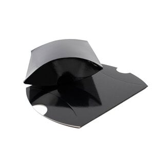 25x Kissenverpackung schwarz 105x95x30mm