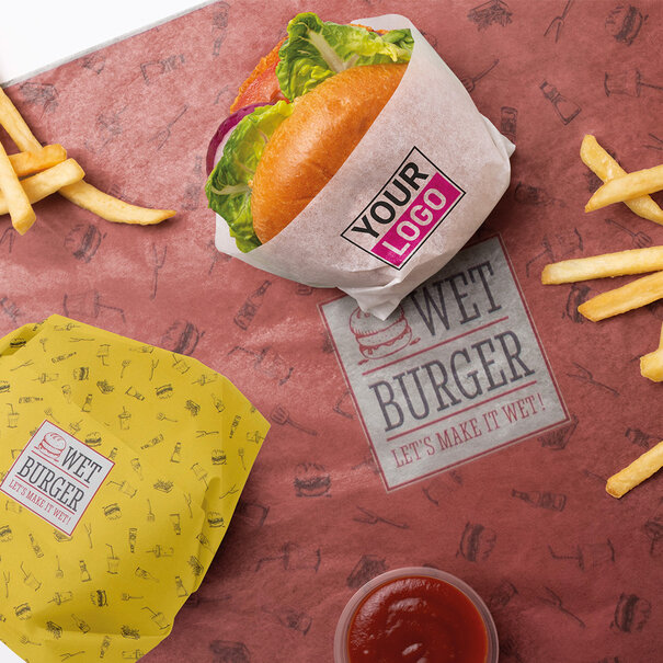 Lieferzeit ca. 2 Wochen Fettabweisendes Papier bedrucken 15x26cm 1-farbig