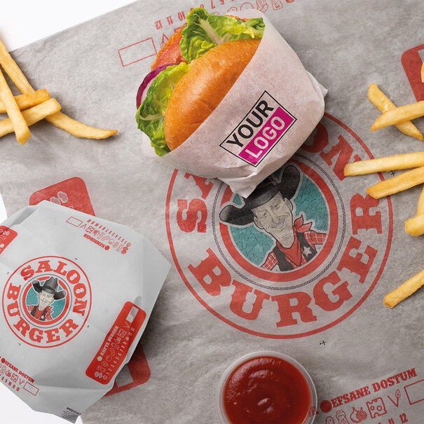 Lieferzeit ca. 2 Wochen Fettabweisendes Papier bedrucken 20x20cm 1-farbig