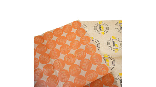 Fettabweisendes Papier Braun bedrucken 31x43cm 1-farbig