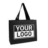 Geschenktasche bedrucken Matt Schwarz A4