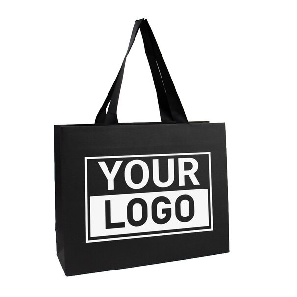 Lieferzeit ca.10 Werktage Geschenktasche bedrucken Matt Schwarz A4