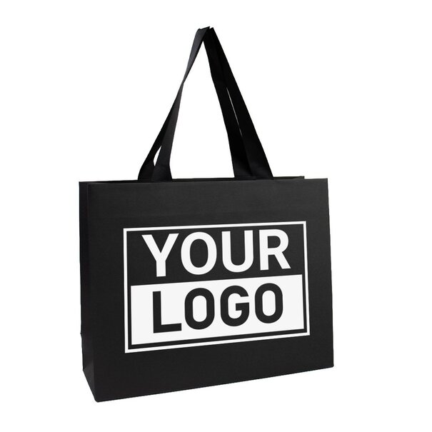 Lieferzeit ca.10 Werktage Geschenktasche bedrucken Matt Schwarz A3