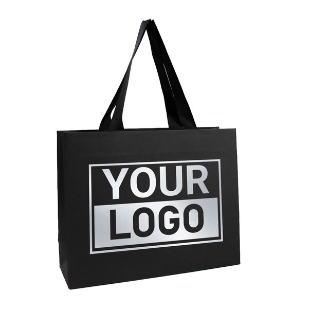 Lieferzeit ca.10 Werktage Geschenktasche bedrucken Matt Schwarz A3