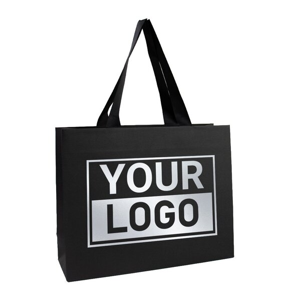 Lieferzeit ca.10 Werktage Geschenktasche bedrucken Matt Schwarz Extra Groß