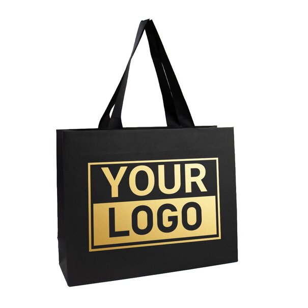 Lieferzeit ca.10 Werktage Geschenktasche bedrucken Matt Schwarz Extra Groß