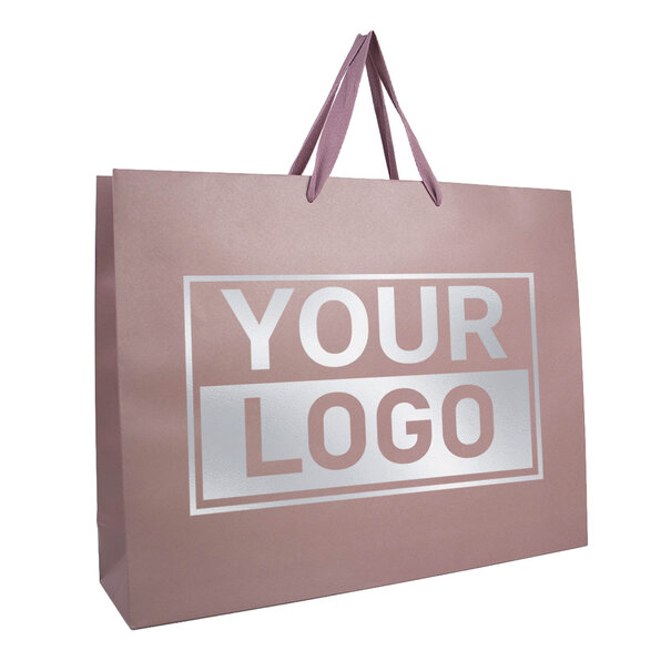 Lieferzeit ca.10 Werktage Geschenktasche bedrucken Dusty Rose Extra Groß