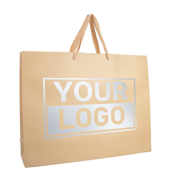 Lieferzeit ca.10 Werktage Geschenktasche bedrucken Warm Sand Extra Groß