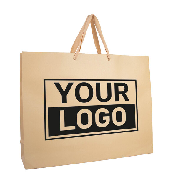 Lieferzeit ca.10 Werktage Geschenktasche bedrucken Warm Sand Extra Groß