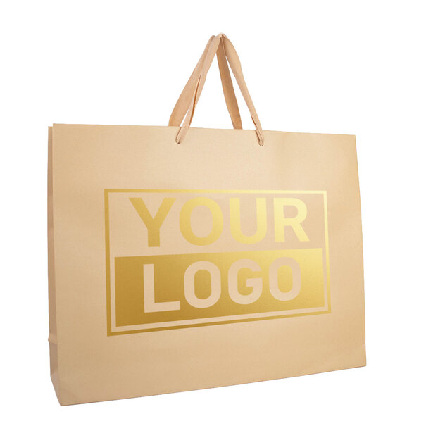 Lieferzeit ca.10 Werktage Geschenktasche bedrucken Warm Sand Extra Groß