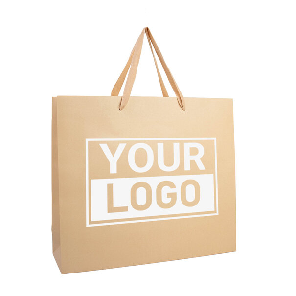 Lieferzeit ca.10 Werktage Geschenktasche bedrucken Warm Sand A3