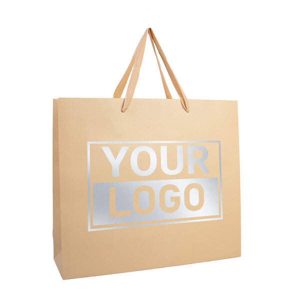 Lieferzeit ca.10 Werktage Geschenktasche bedrucken Warm Sand A3